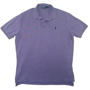 Polo by Ralph Lauren Mens Purple Polo Shirt Classic Fit Short Sleeve Sz Large